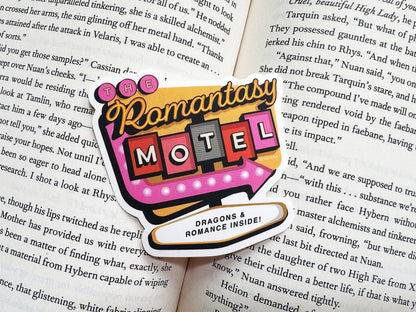 Romantasy Motel Sticker | Vintage Genre Matte Sticker