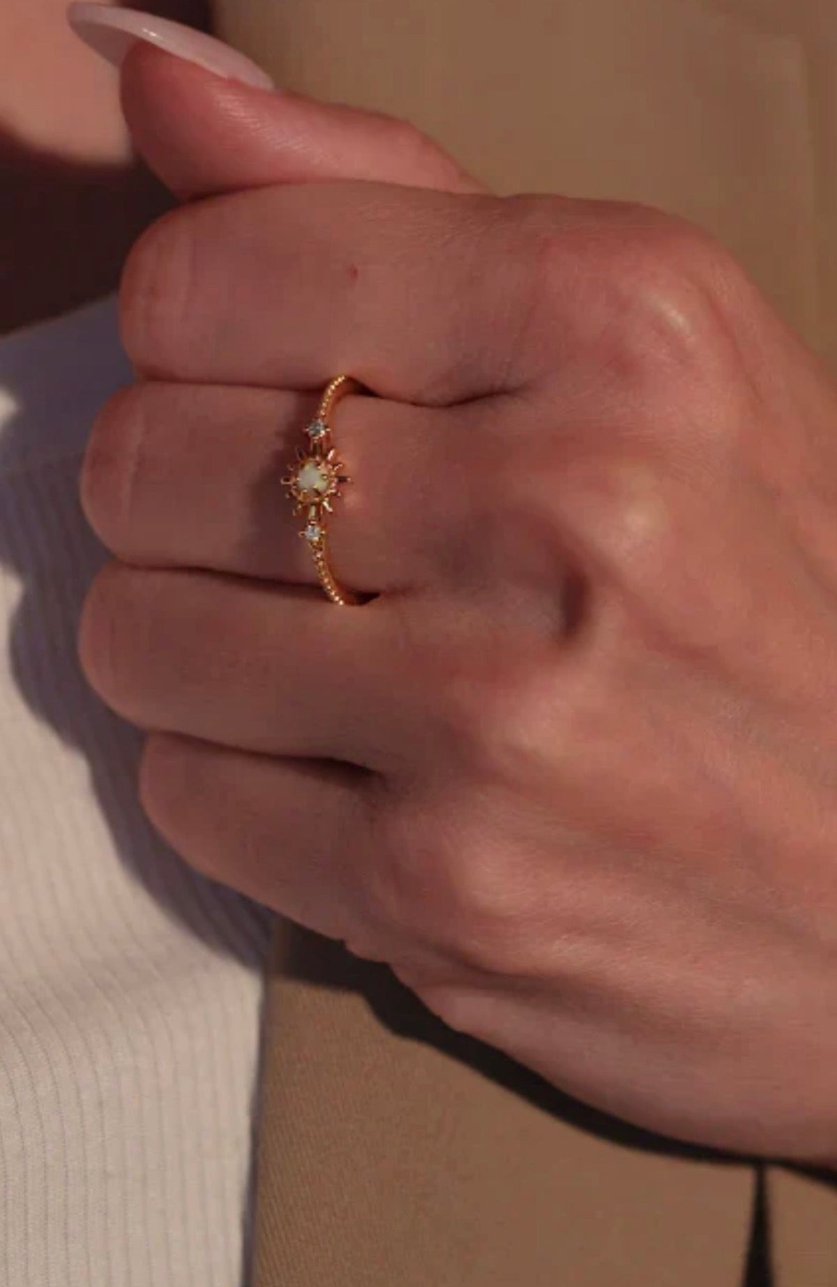 Celestial Opal Adjustable Ring