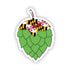 Hop leaf with Maryland flag design on a white background
