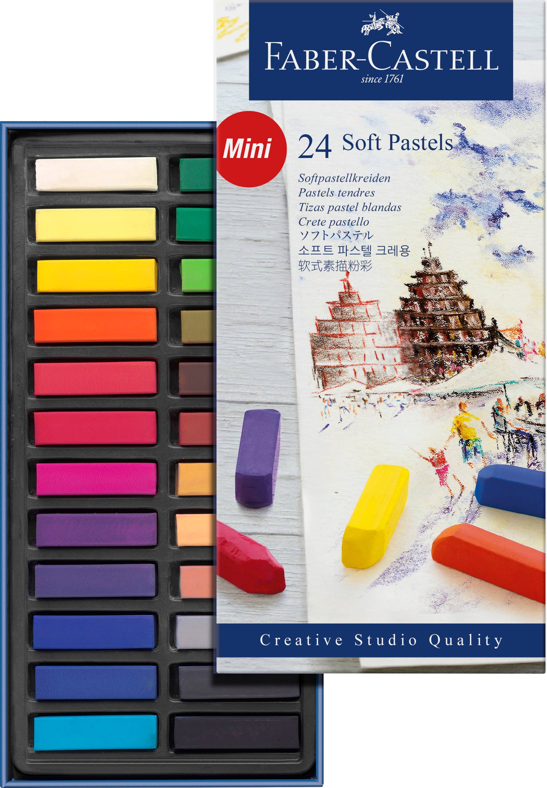 Soft Pastel Half Length Sticks, Box of 24