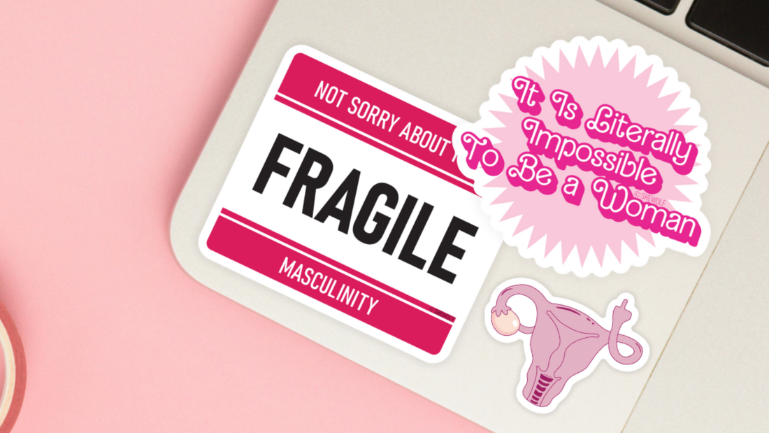 Fueled by Banned Books Sticker | Feminist Reader Decal