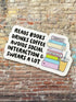 Sticker with text &