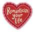 Heart-shaped sticker with &