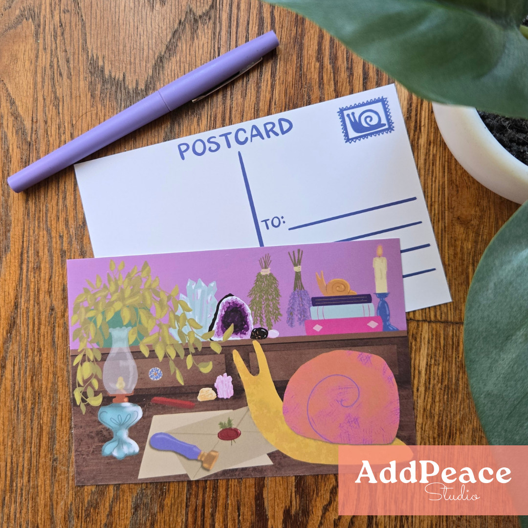Snail Mail Illustrated Postcard Set | 12 Bookish &amp; Whimsical Postcards