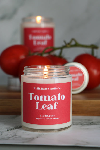 Tomato Leaf Candle | Tomato + Basil + Green Leaves