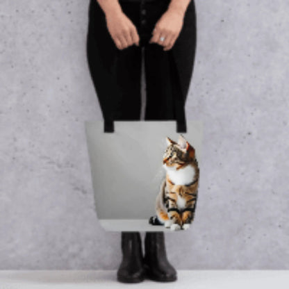 Cat Stand Alone Tote Bag - Stylish Cat Tote Bag for Everyday Use - 4Legz