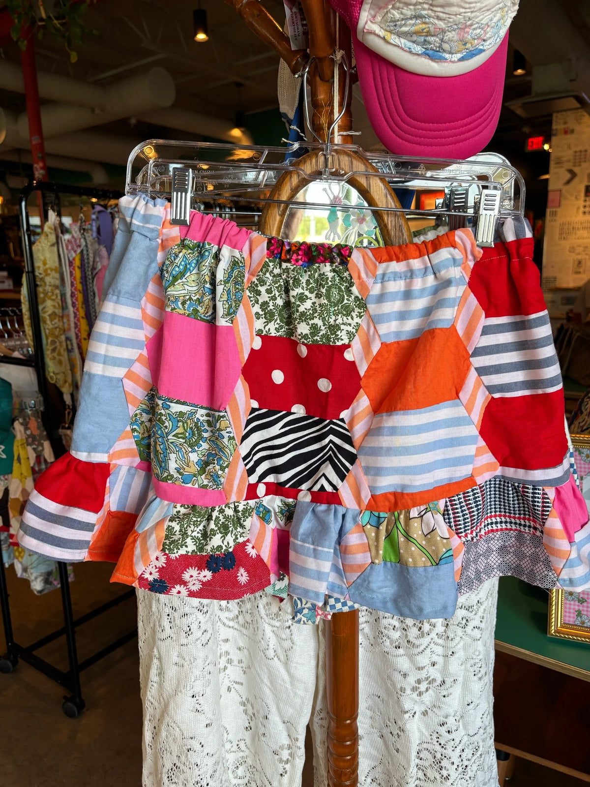 Quilt top mini skirt