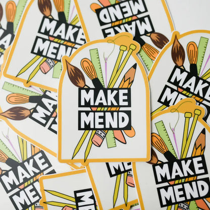 Make Mend Art Supply Frame Vinyl Sticker