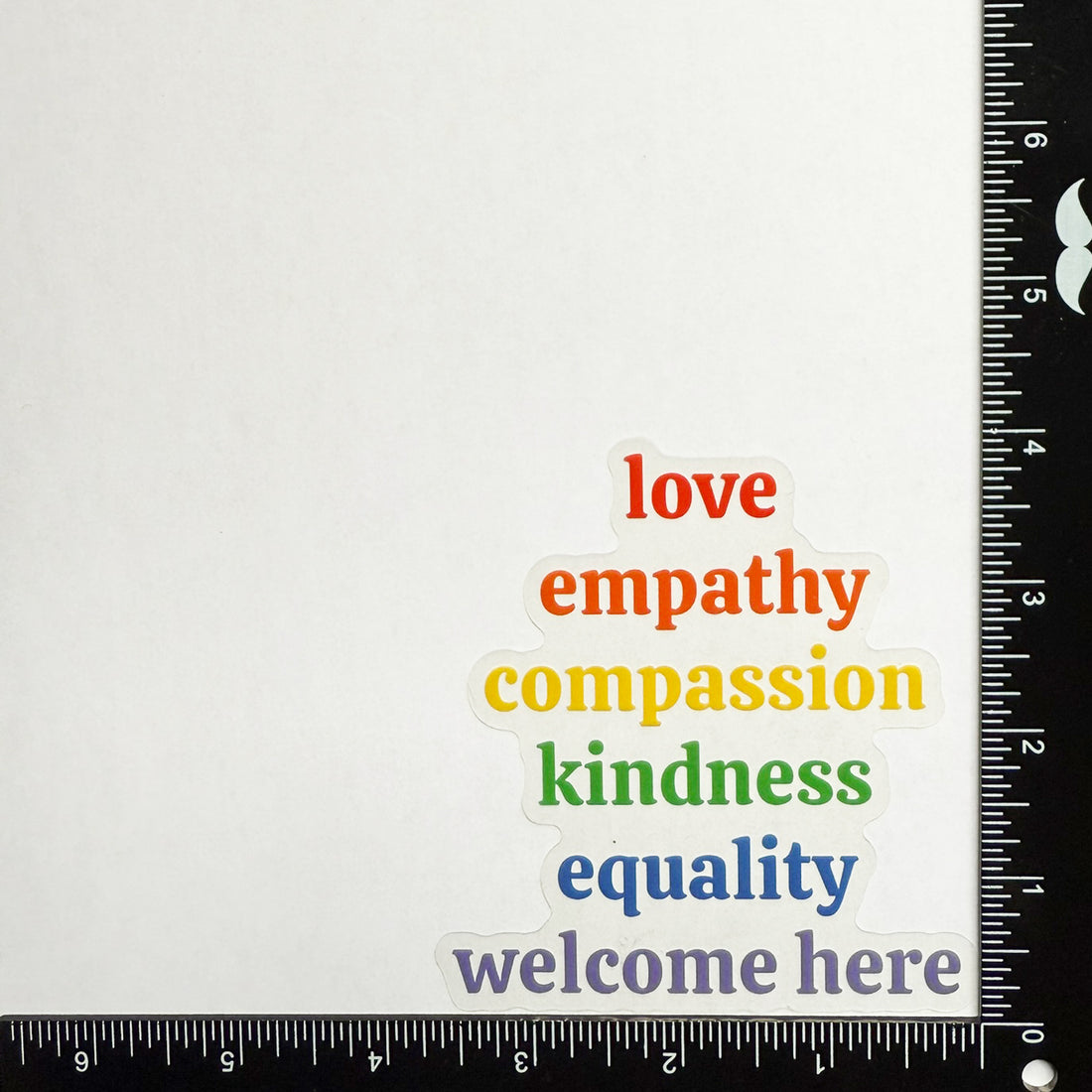 love welcome here - Motivational Mirror Cling Reusable Window Decal
