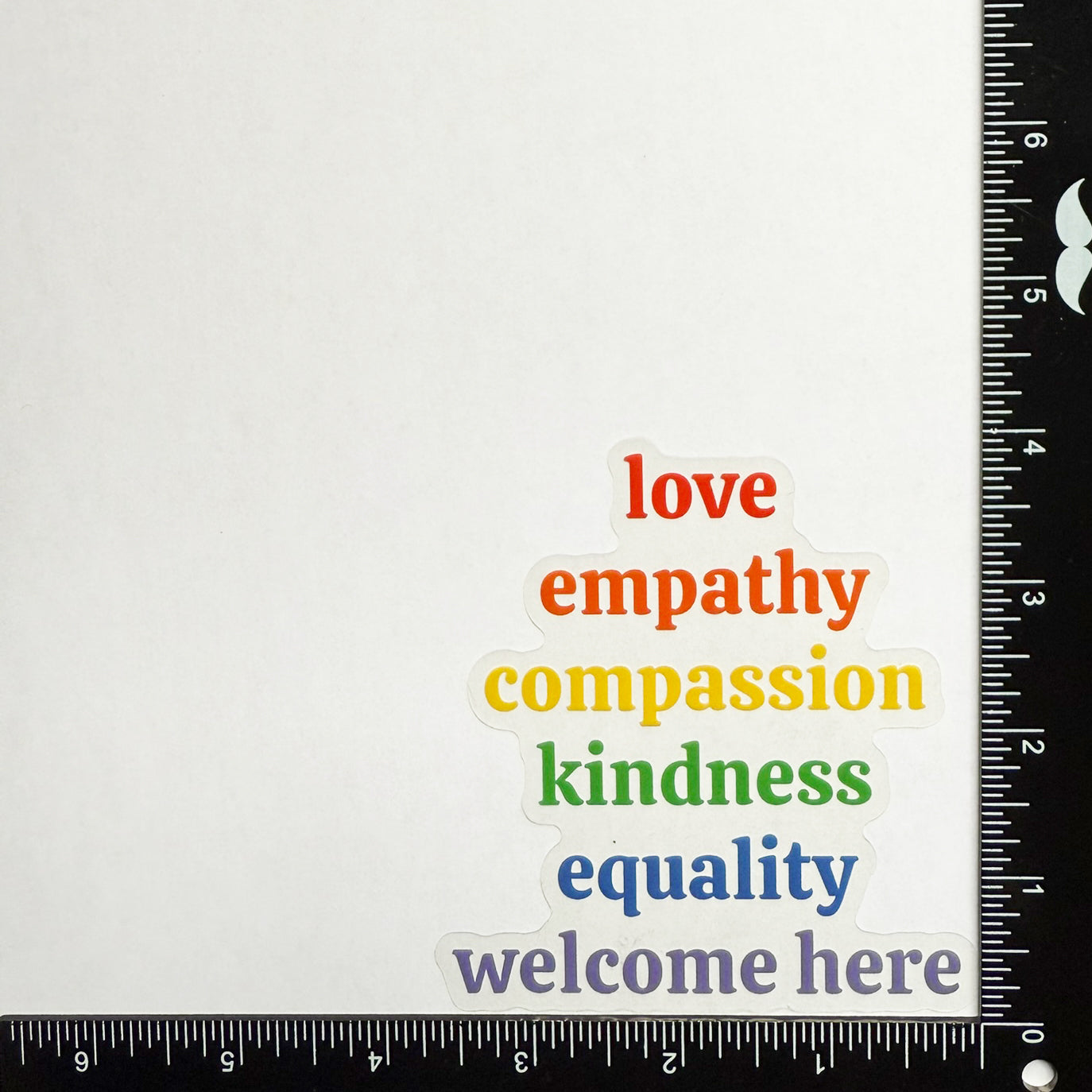 love welcome here - Motivational Mirror Cling Reusable Window Decal