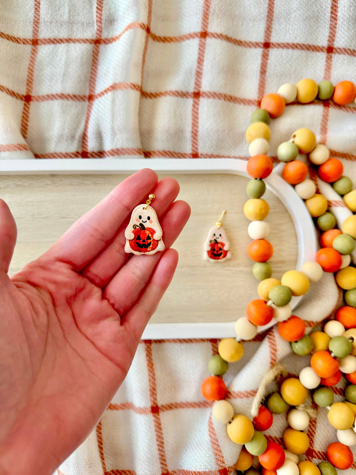 Cute Halloween Earrings | Candy Corn, Frankenstein &amp; Ghost Clay Earrings