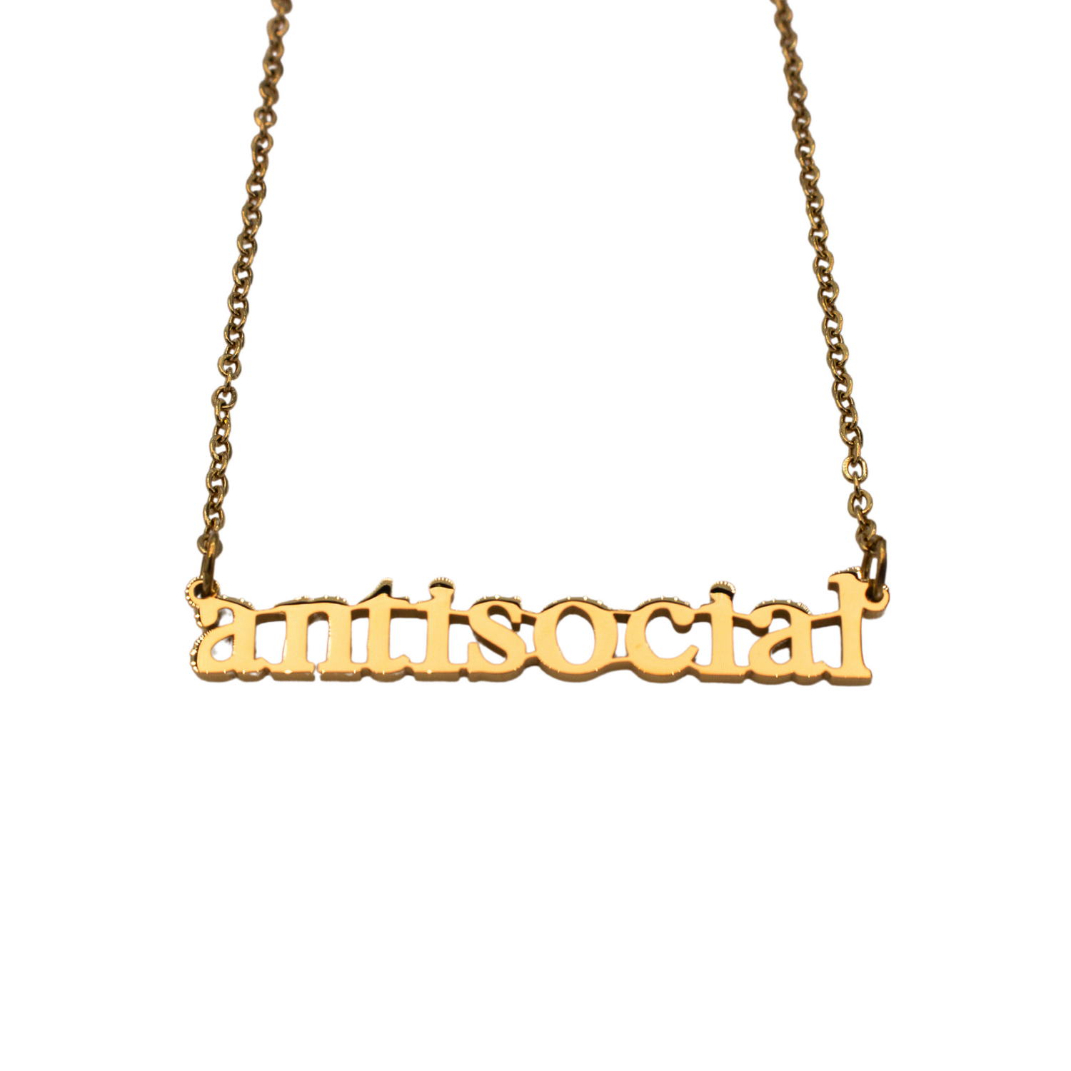 Antisocial Cutout Necklace
