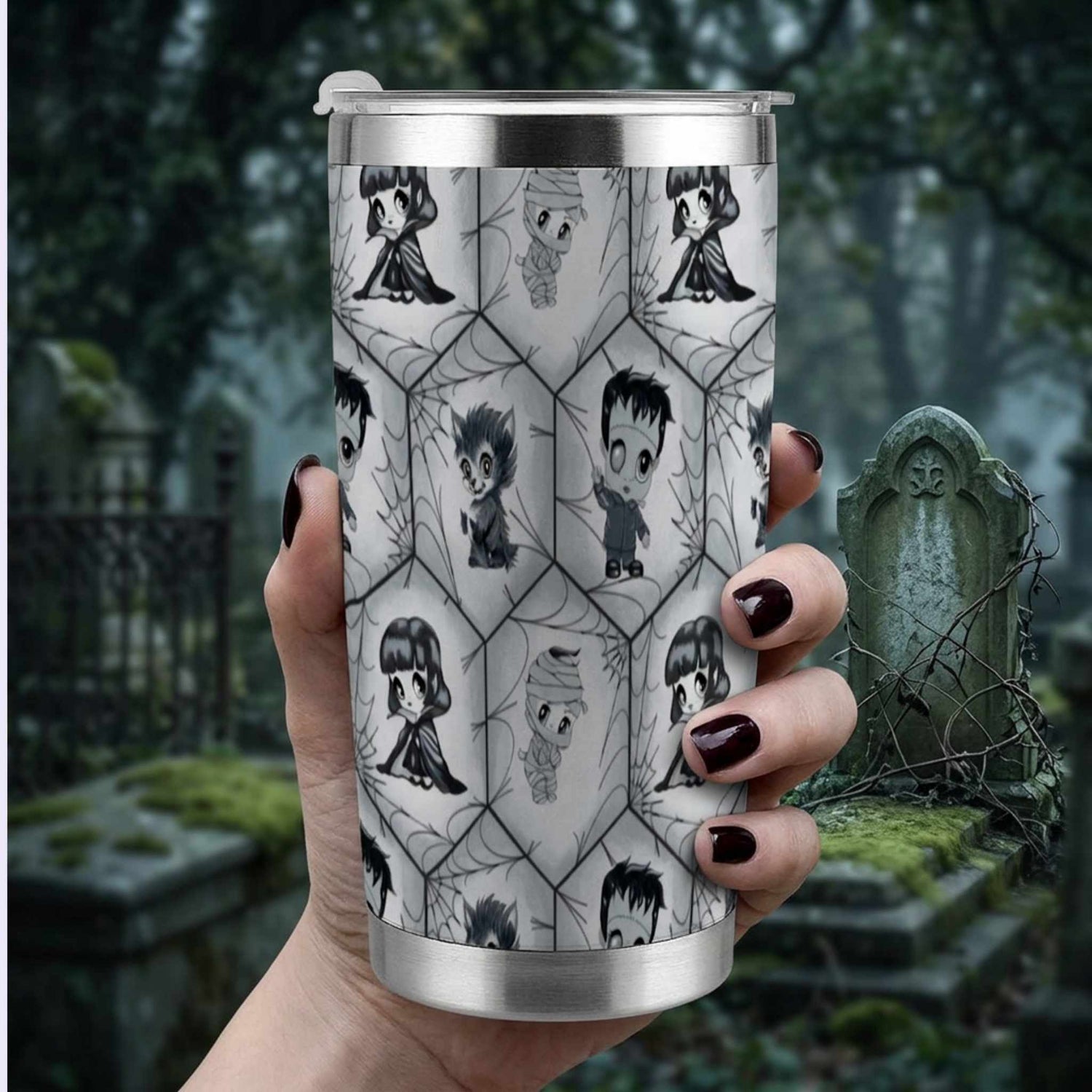 The Classics Monster Tumbler, Black and White