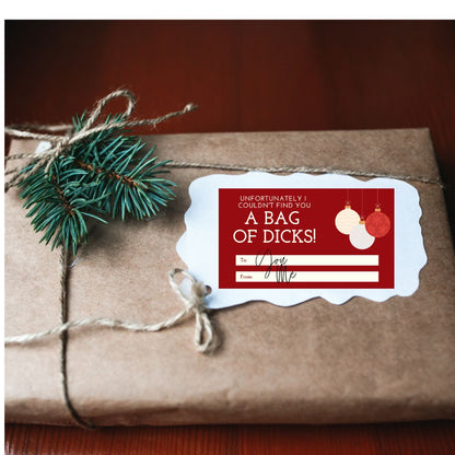 Printable Christmas Present Gift Tags Funny Inappropriate Snarky PDF