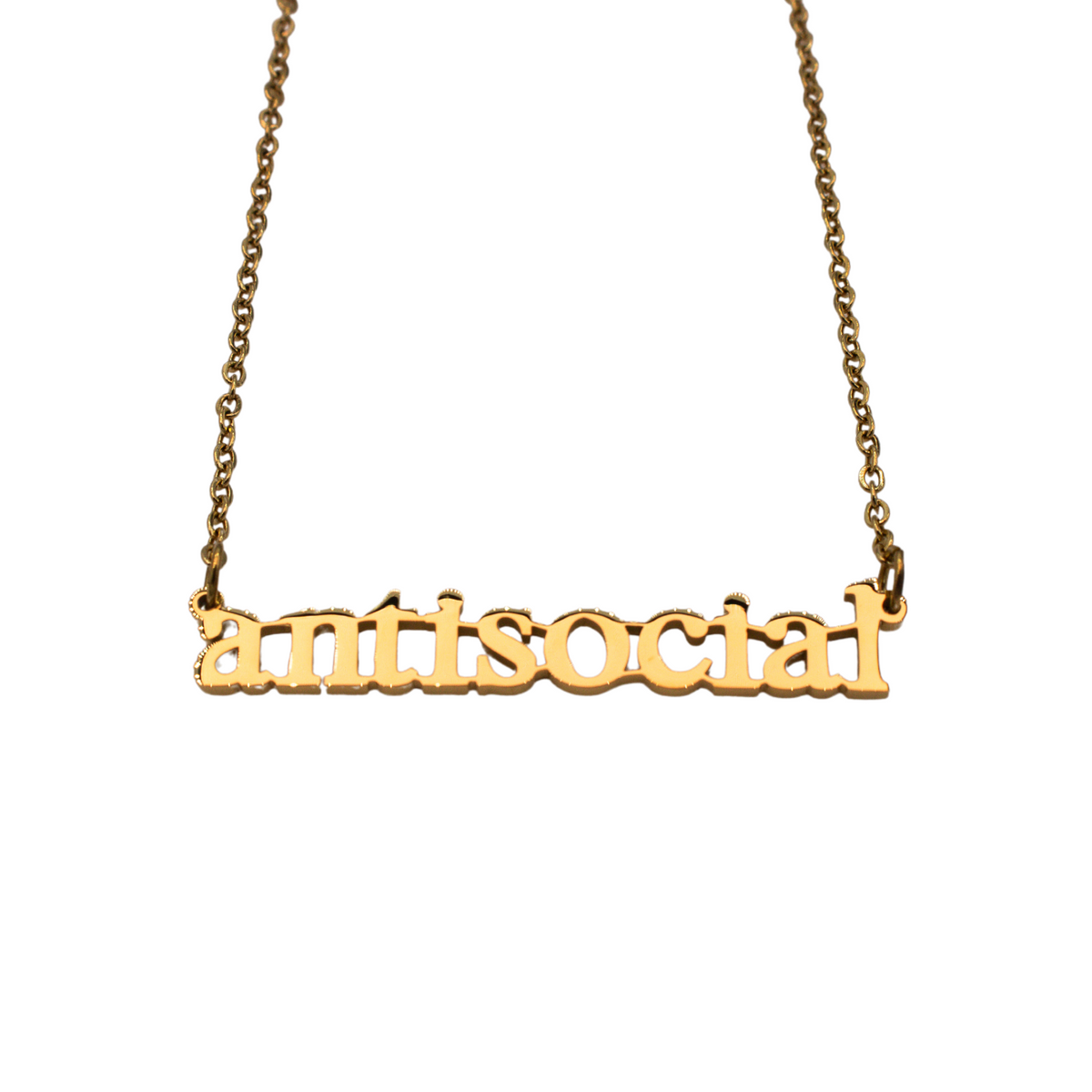 Antisocial Cutout Necklace