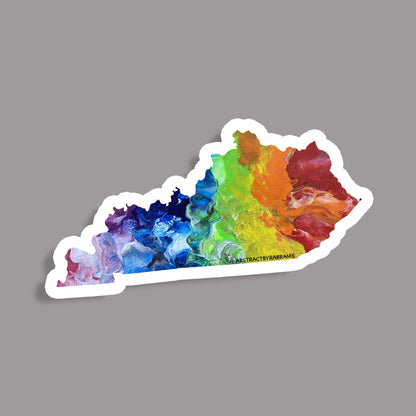 Kentucky State Sticker - Trans Pride - Rainbow - LGBTQ
