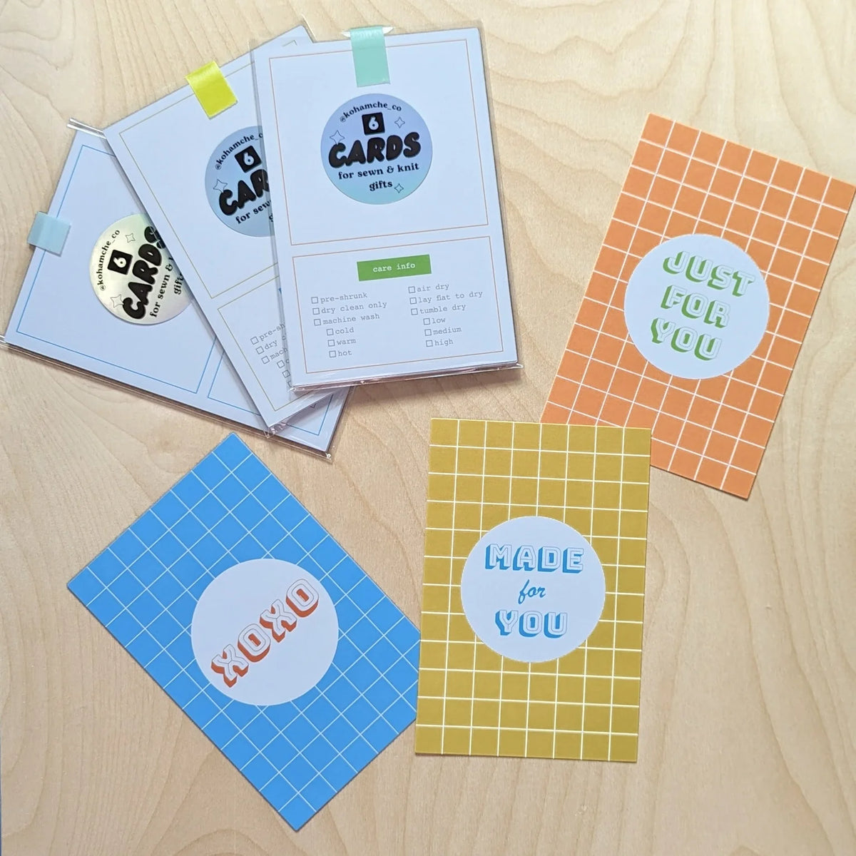 Cards with Care Instructions For Knit &amp; Sewn Gifts