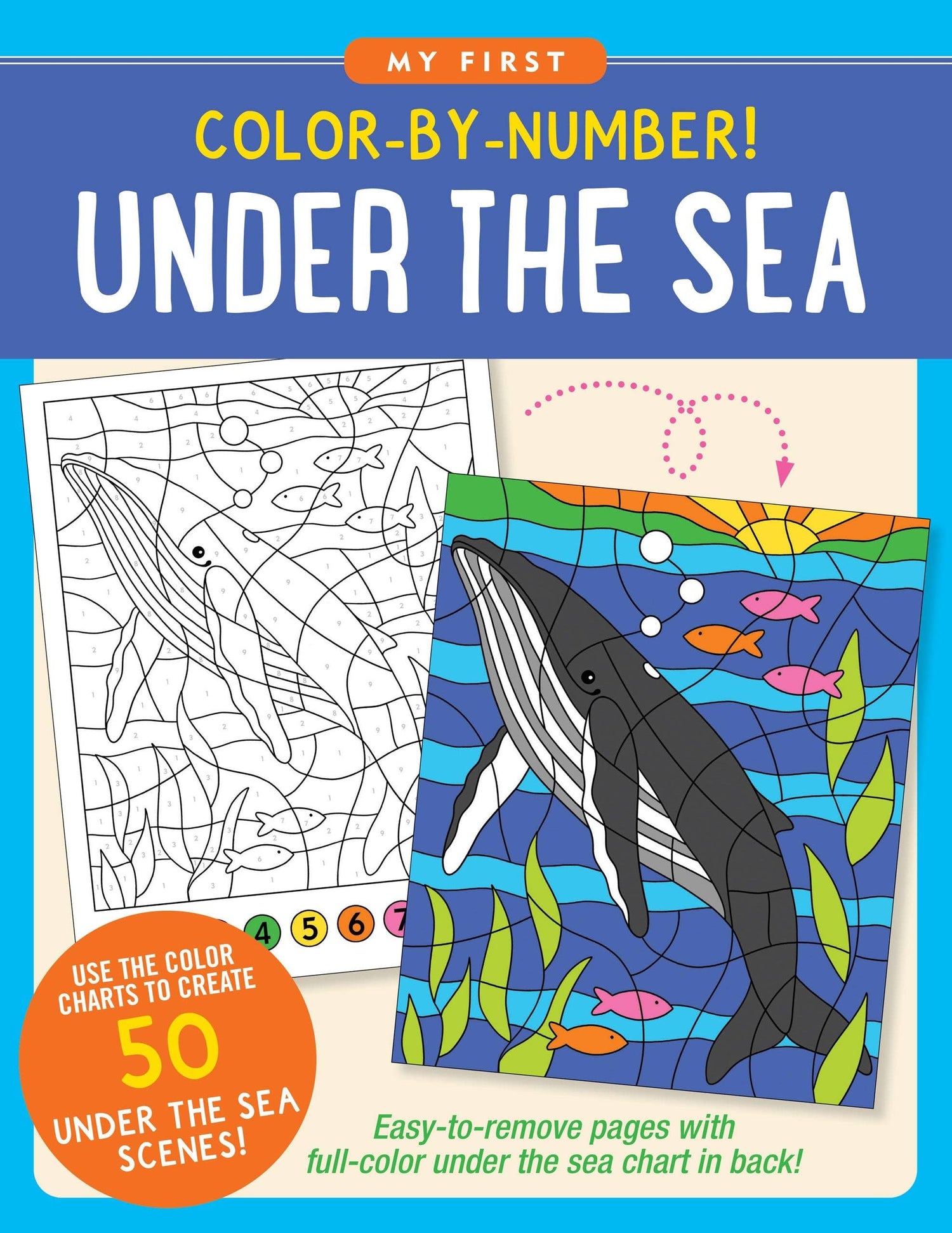 Color-By-Number Under The Sea coloring book