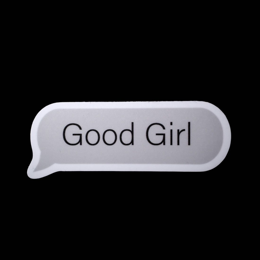 Metallic speech bubble with &