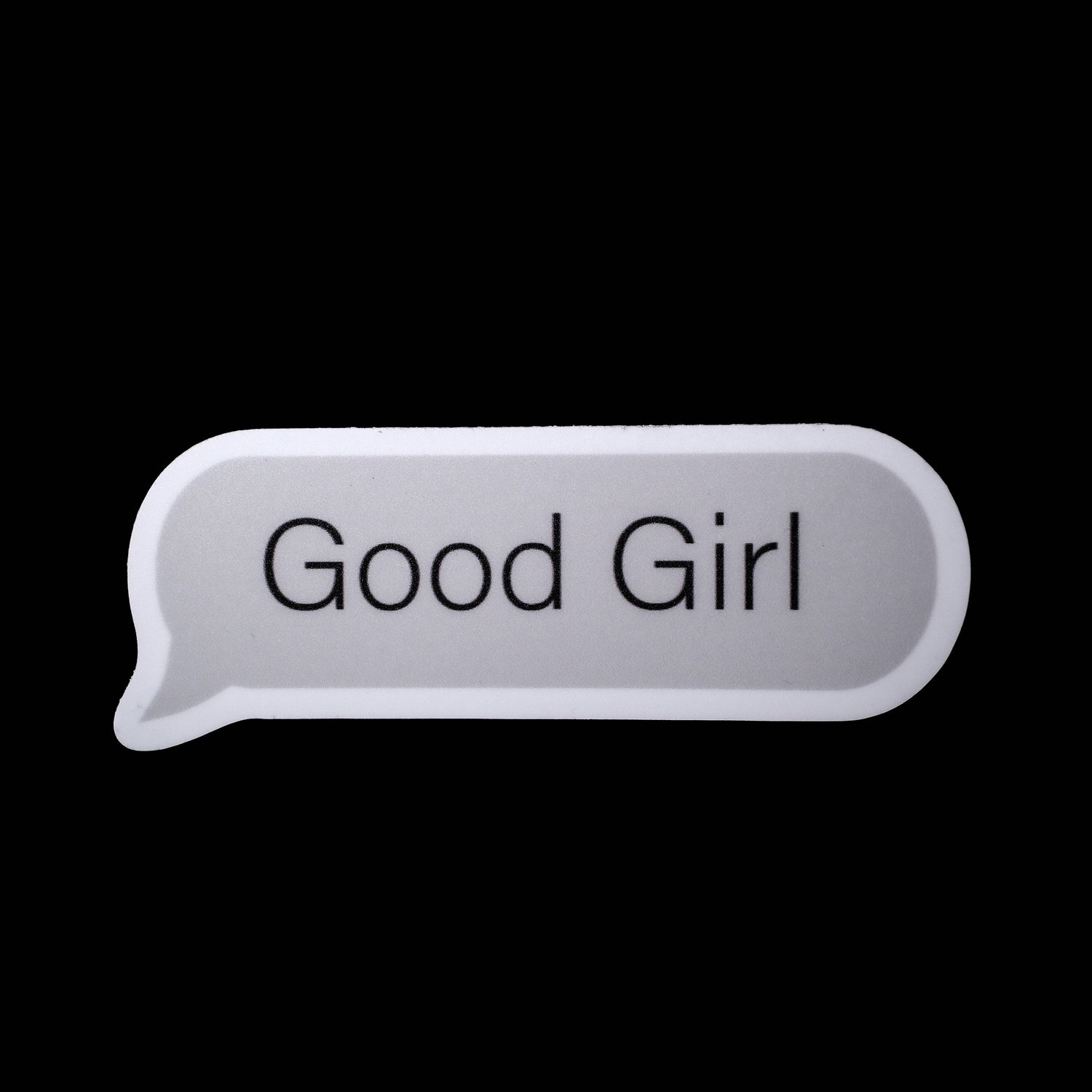 Metallic speech bubble with &