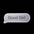 Metallic speech bubble with &