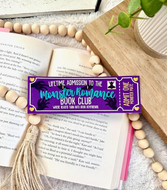 Monster Romance Book Club Ticket Bookmark