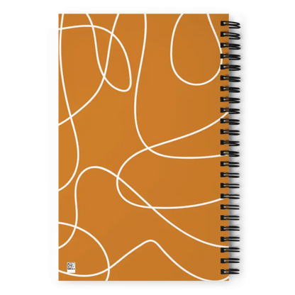 Cat with Orange Background Spiral notebook - 4Legz