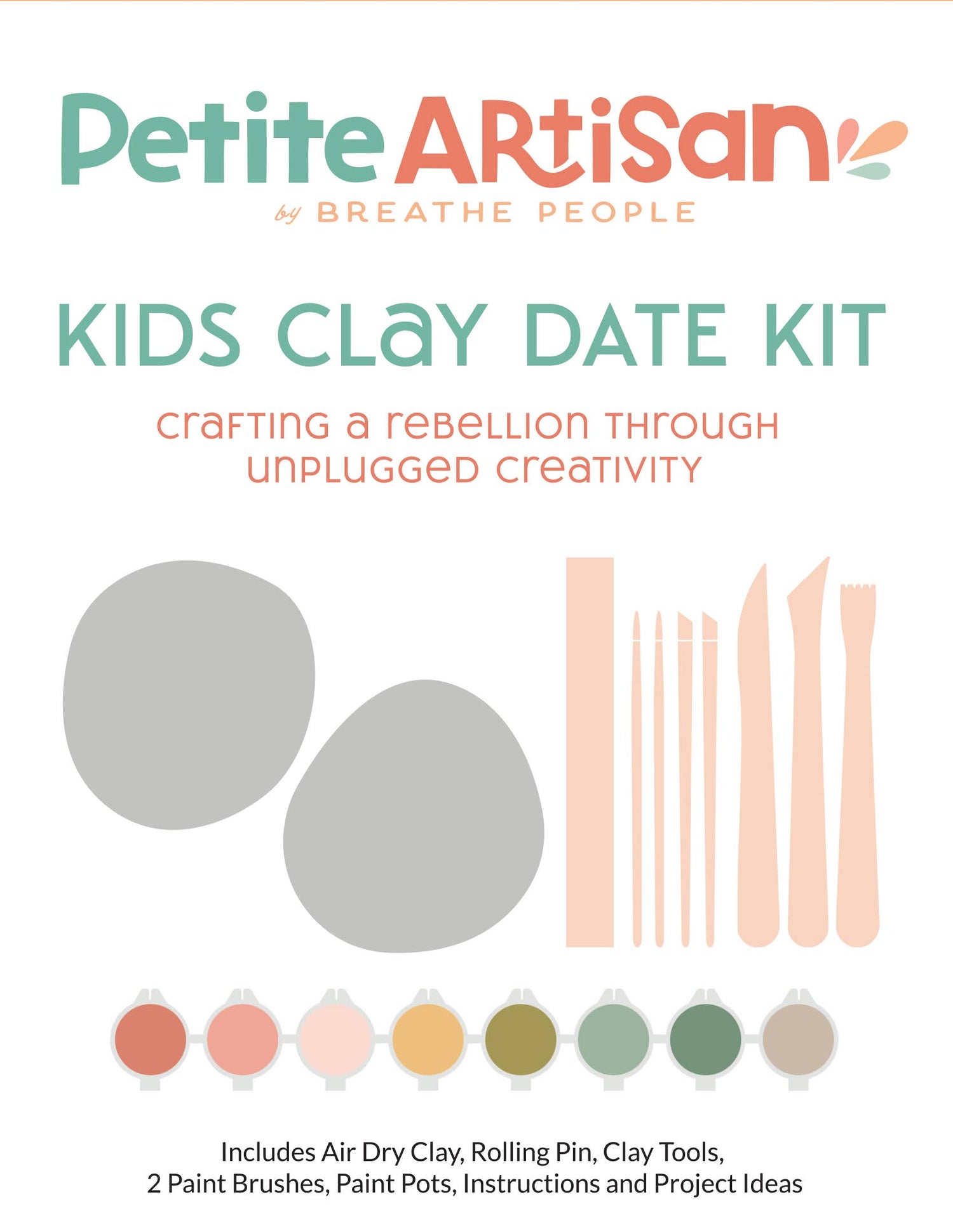 Breathe People - Kids Deluxe Clay Date Activity Kit- Clay Kit for Two