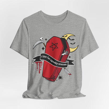 I Live for Spooky Season Gothic Graphic Tee