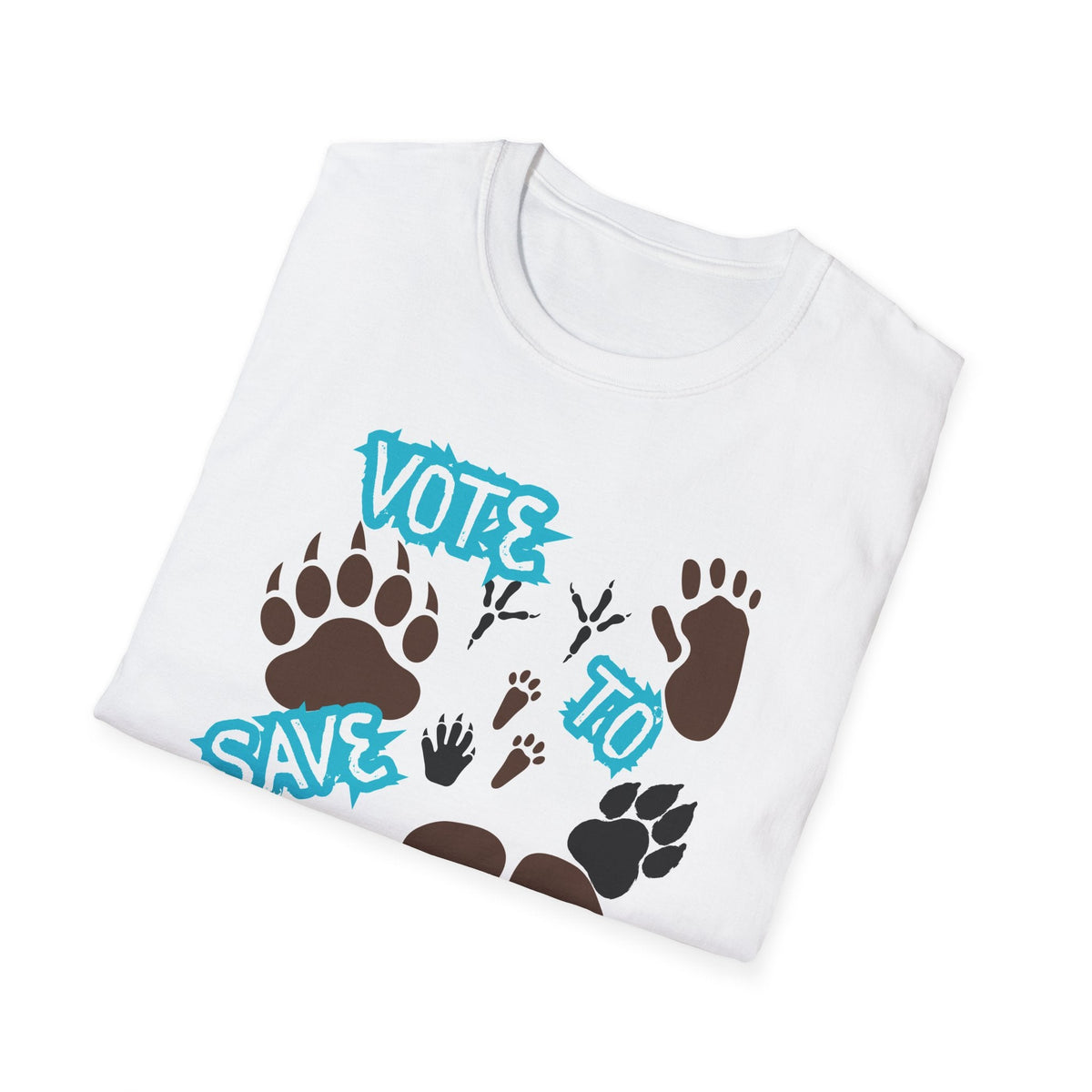 Save Us All Animal Paw Print Tee – Vote to Save Wildlife T-Shirt