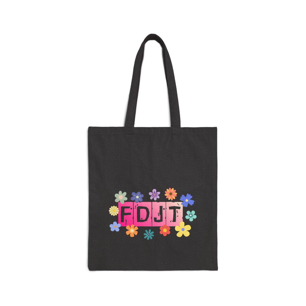 "FDJT" on Cotton Canvas Tote Bag