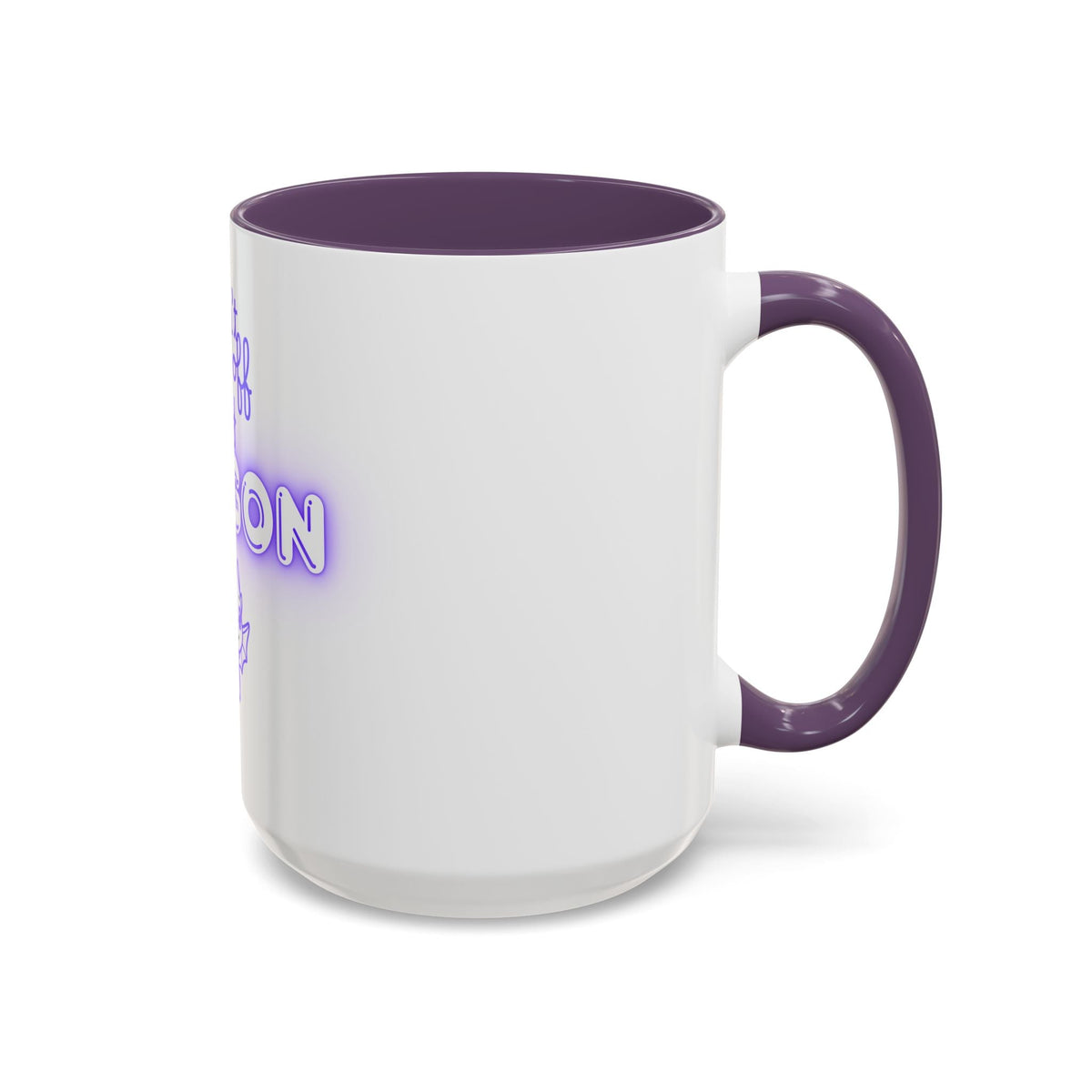 Funny Coffee Mug — “Don’t Piss Off My Dragon” Cute Purple Dragon Accent Mug