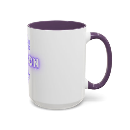 Funny Coffee Mug — “Don’t Piss Off My Dragon” Cute Purple Dragon Accent Mug