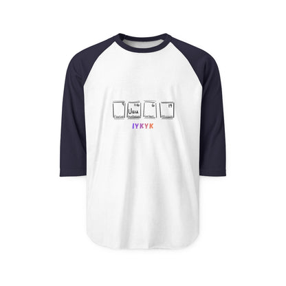 Raglan Shirt — Periodic Table "UH-OH" Pattern Graphic (IYKYK)