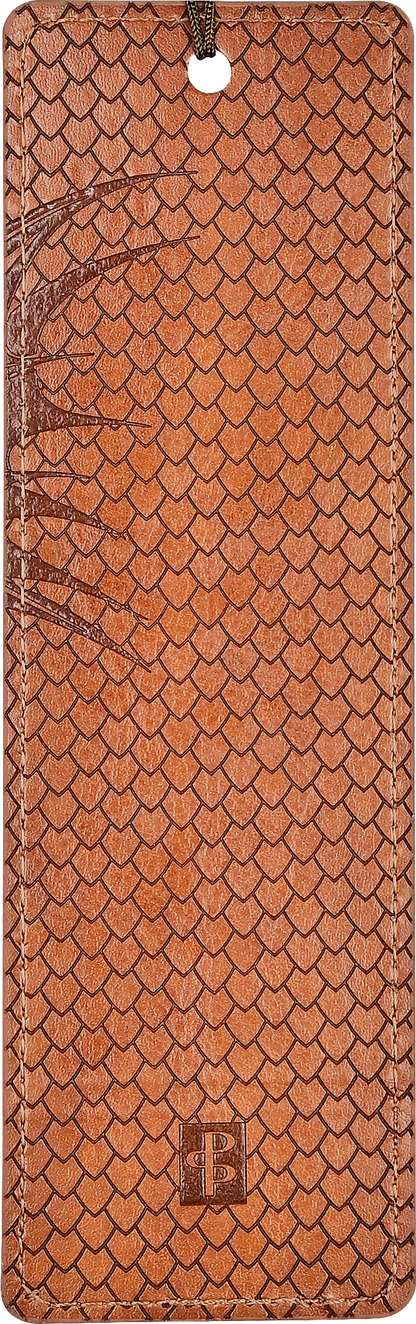 Dragon Artisan Bookmark | Embossed Vegan Leather Fantasy Bookmark