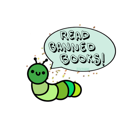 Read Banned Books Caterpillar Sticker