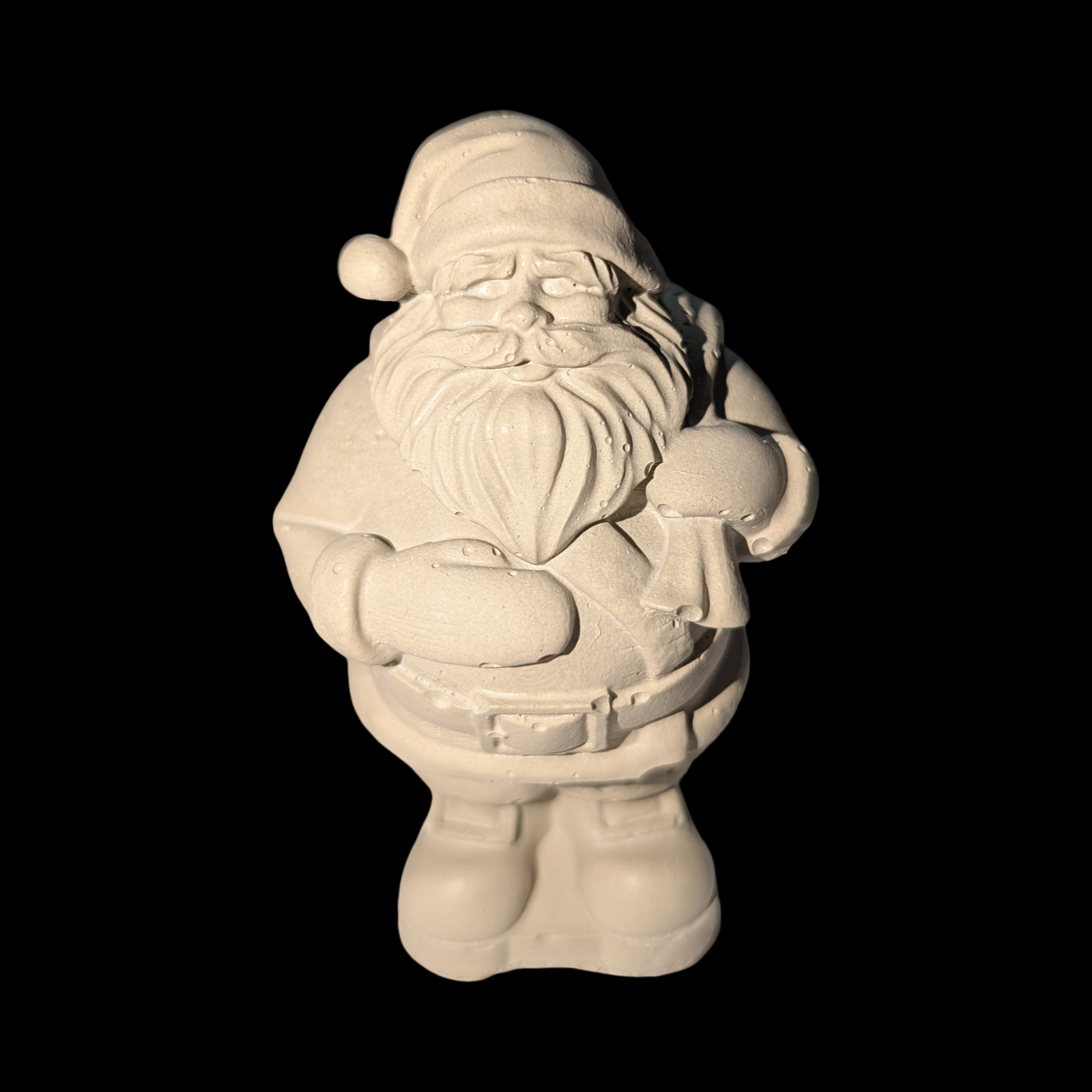 Mini Concrete Santa Claus Figurine, Modern Christmas Shelf Sitter, Concrete Holiday Mantle Decor, Christmas Gnome Paperweight, Paint Your Own Santa Craft