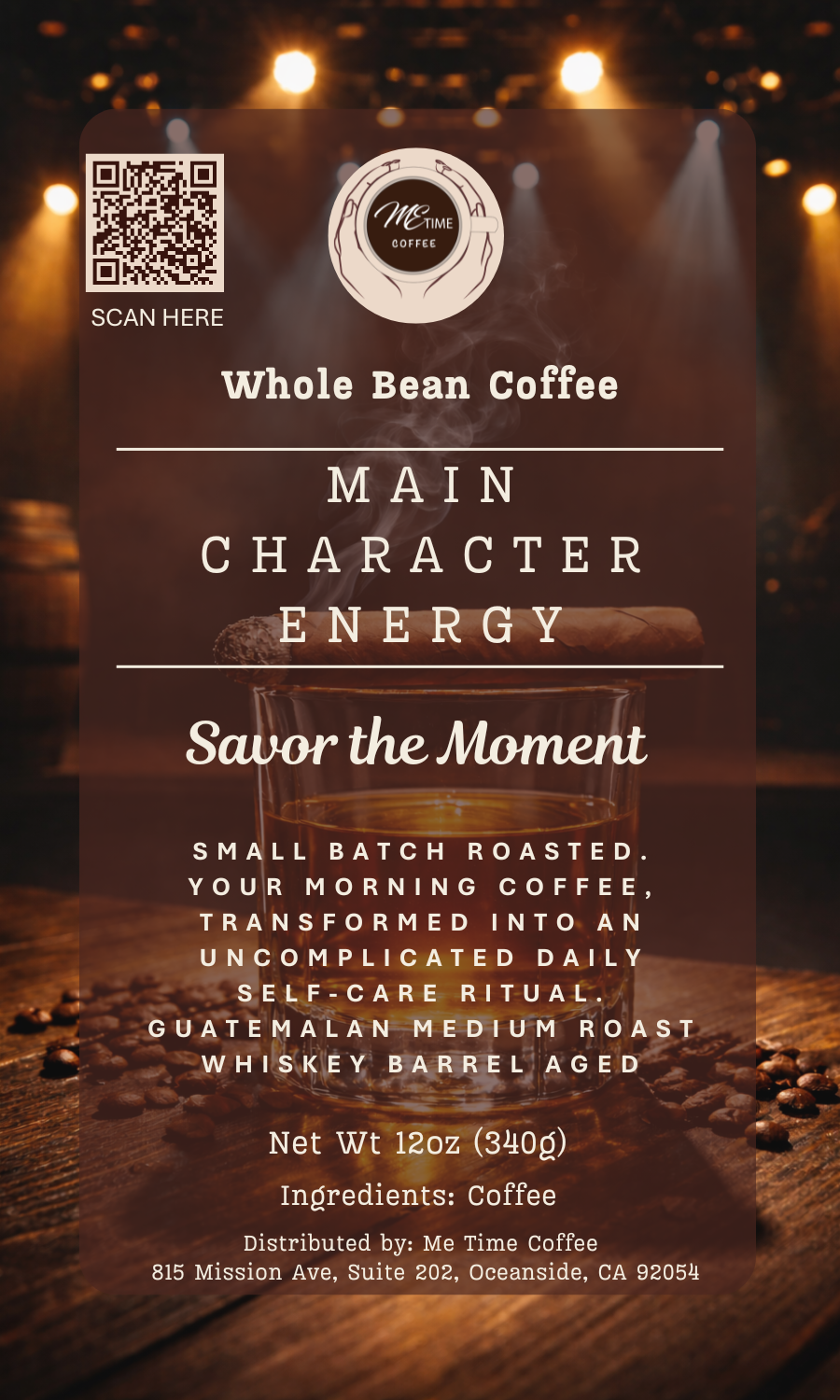 MAIN CHARACTER ENERGY: WHISKEY BARREL-AGED GUATEMALAN COFFEE