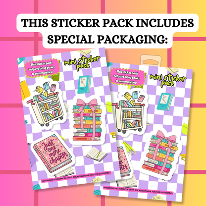 Bookish Reading Waterproof Vinyl Sticker Sheet | Charity Edition