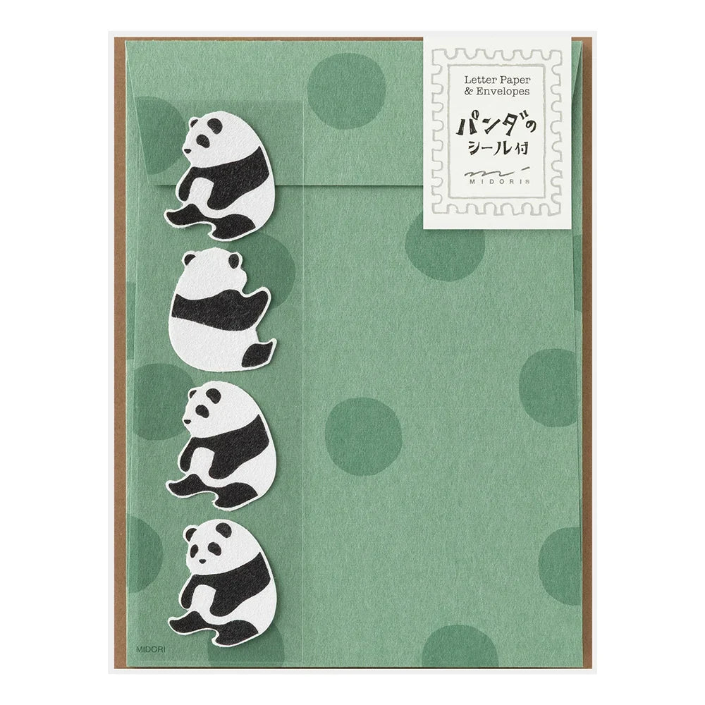 Stationery Set with Stickers- Panda