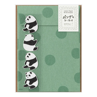 Stationery Set with Stickers- Panda