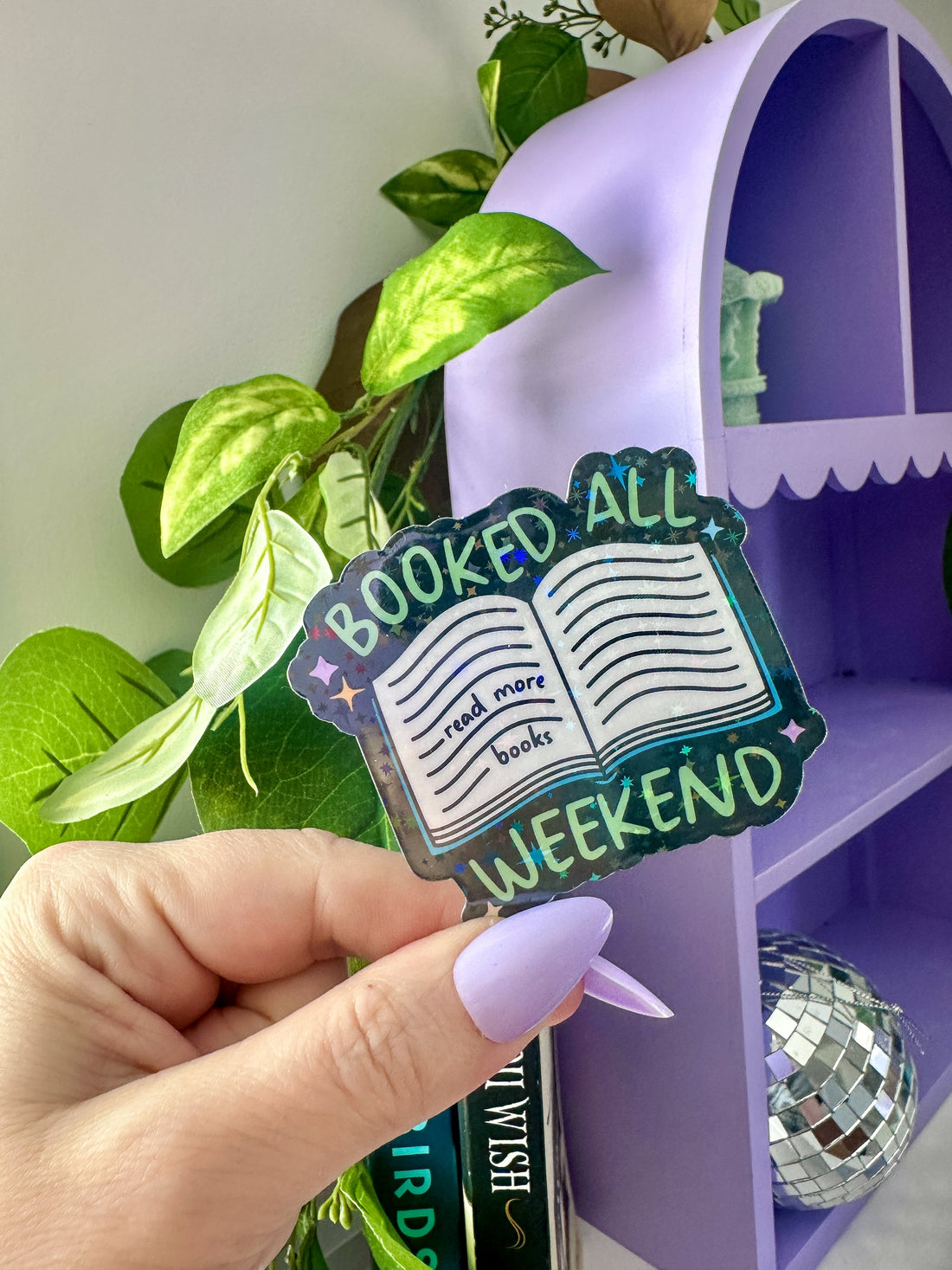 Booked All Weekend Reader Sticker
