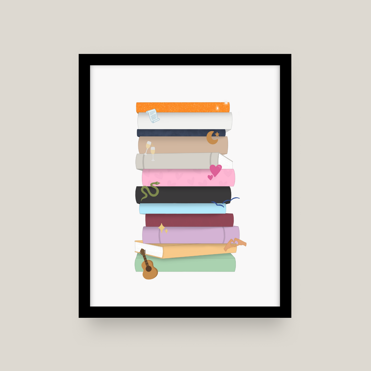Eras Bookshelf Print