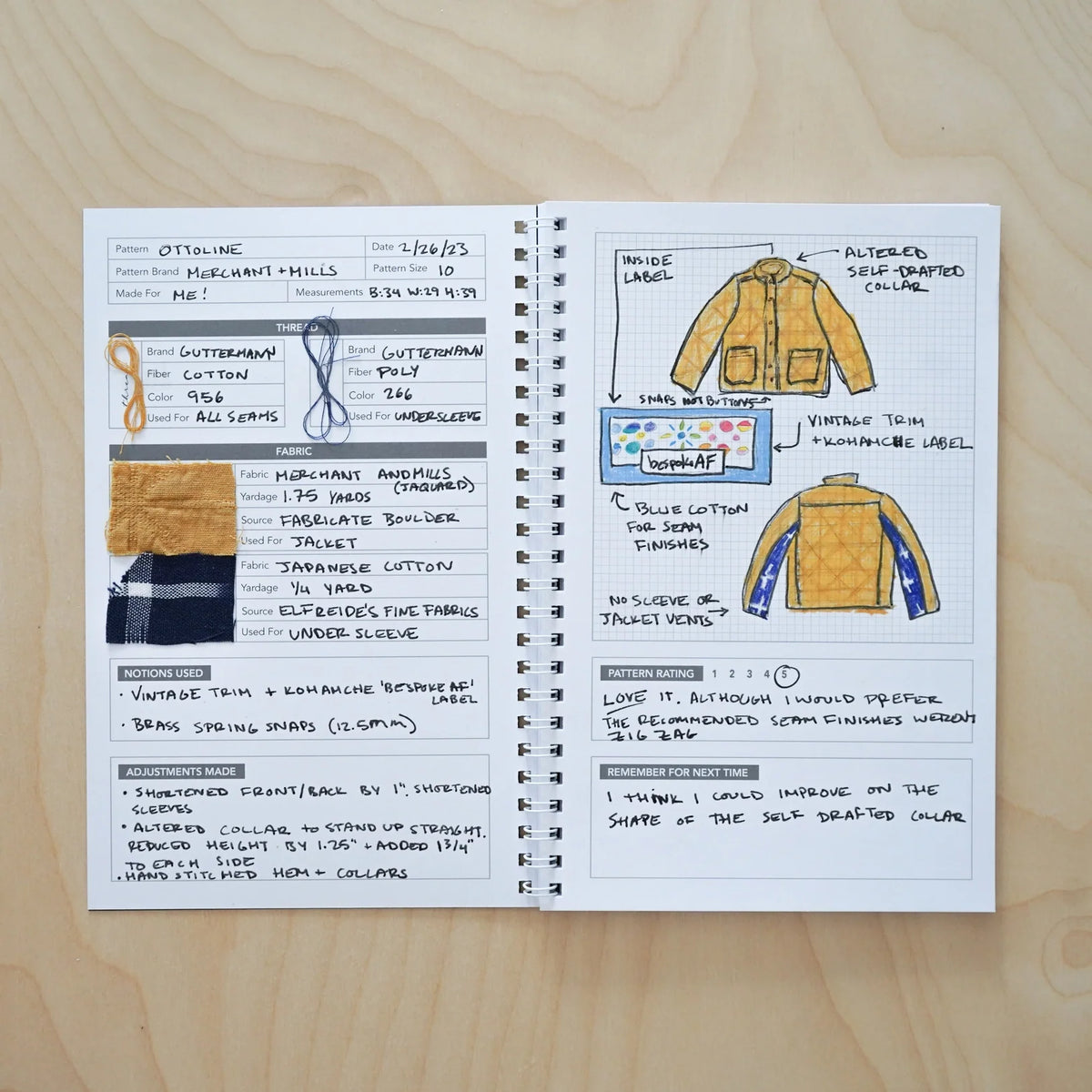 Sewing Journal