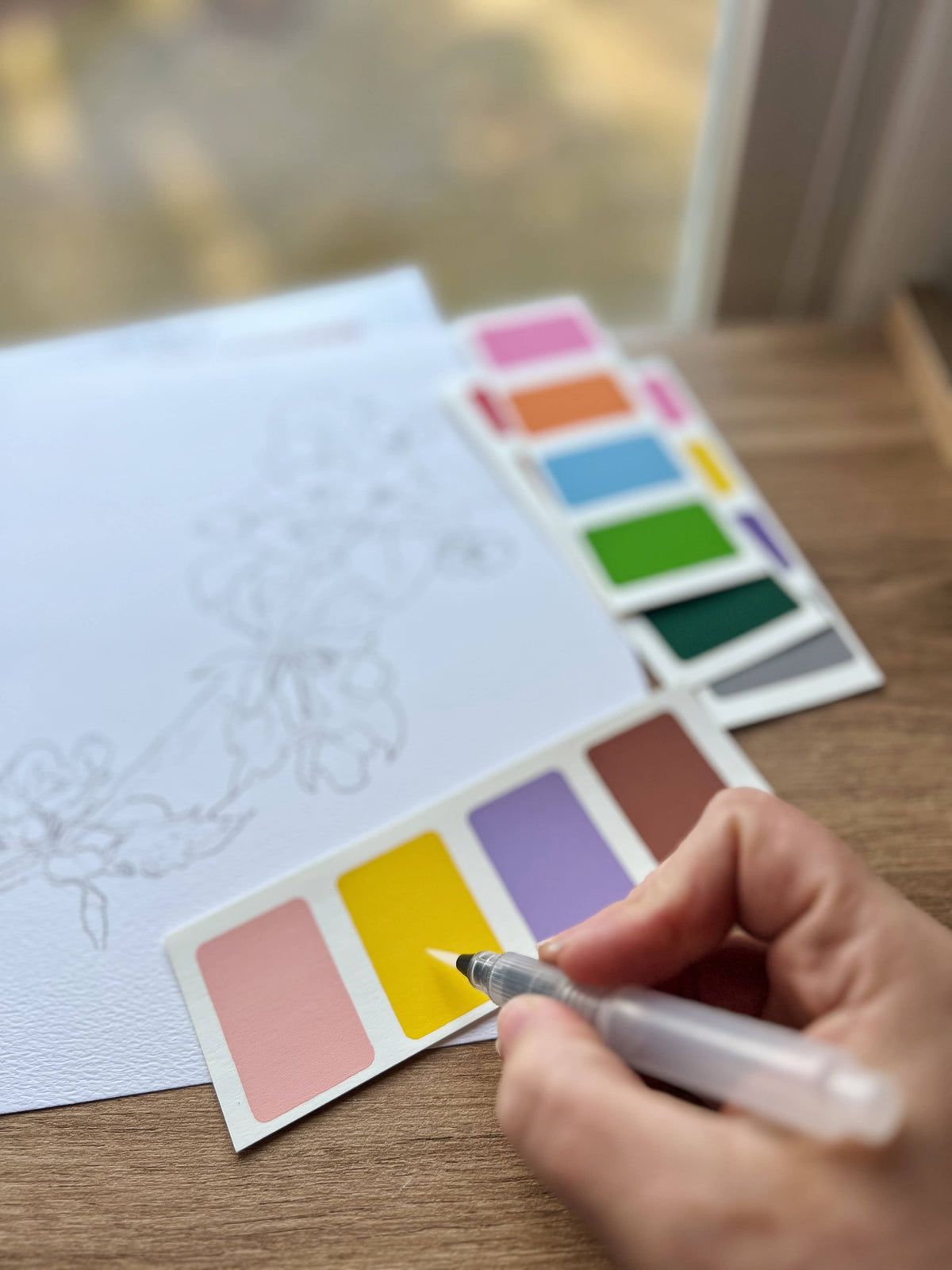 Floral Meadows watercolor painting kit