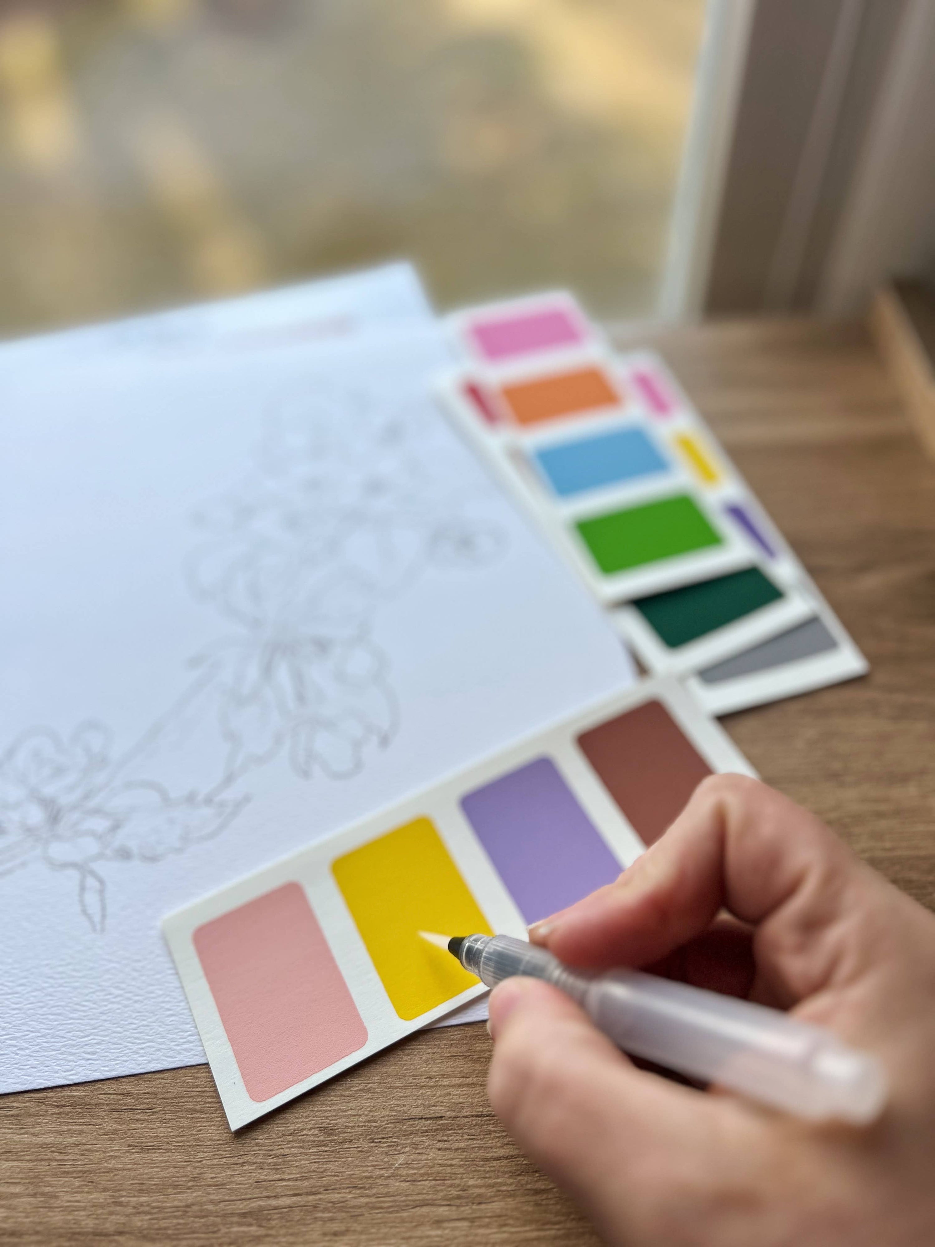 Floral Meadows watercolor painting kit