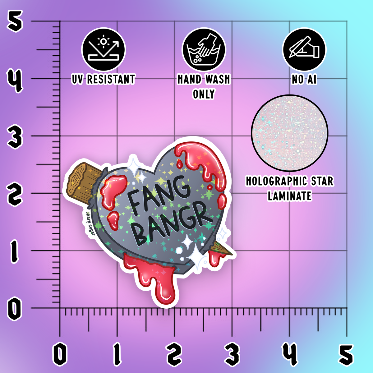 Sticker with &