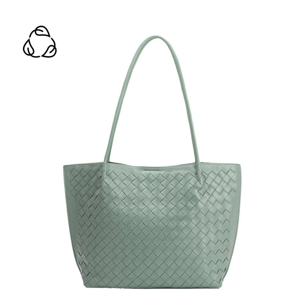 The Victoria Woven Tote- Sage