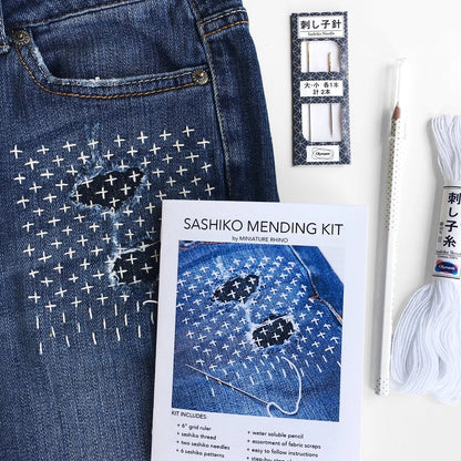 Sashiko Mending Kit - A Diy Guide To Decorative, Functional Patching By Hand