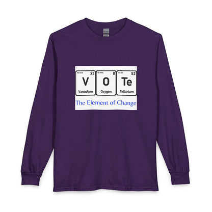 Vote Long Sleeve Tee — "The Element of Change" Political Graphic Shirt